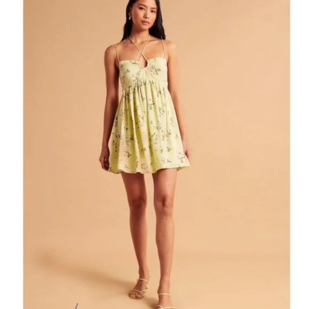 NWT Strappy Flirty Mini Dress Abercrombie - flowy floral baby doll dress small